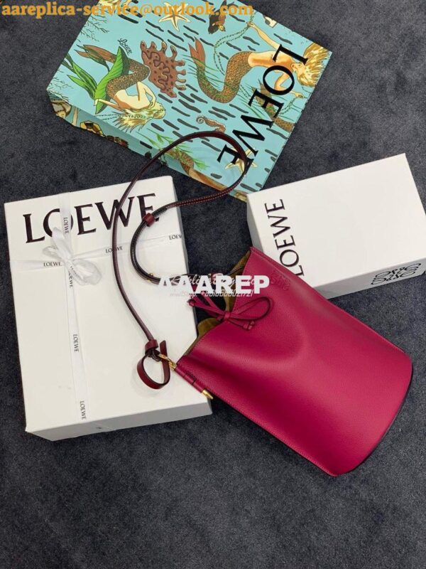 Replica Loewe Gate Bucket 66088 Bordeaux 4