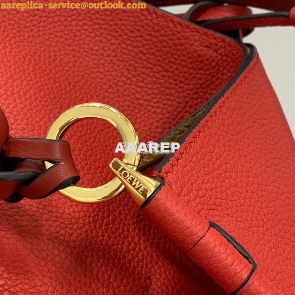 Replica Loewe Gate Bucket 66088 Red/Pecan 8