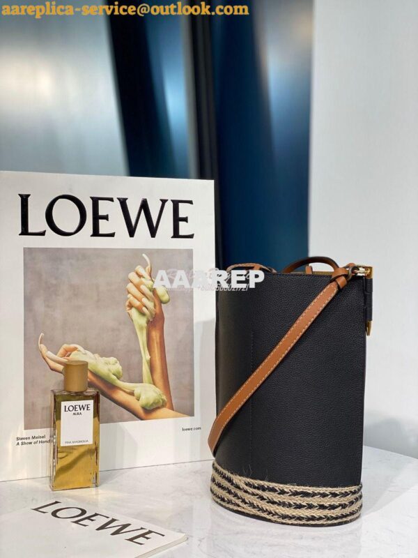 Replica Loewe Gate Bucket in Canvas 66088 Black 5