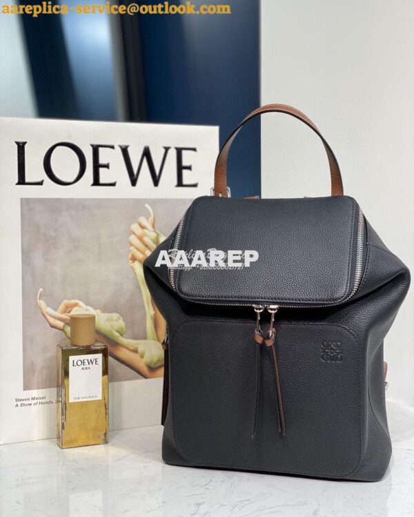 Replica Loewe Goya Small Backpack 66019 Black/Pecan 4