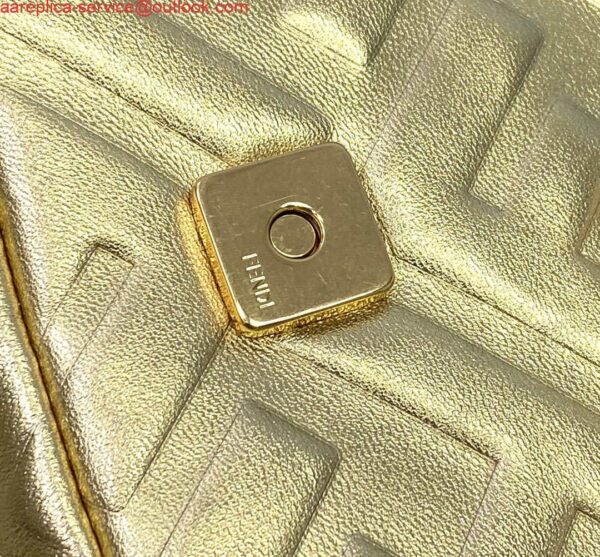 Replica Fendi 8BS017 Baguette Mini Gold leather 0135 bag 9