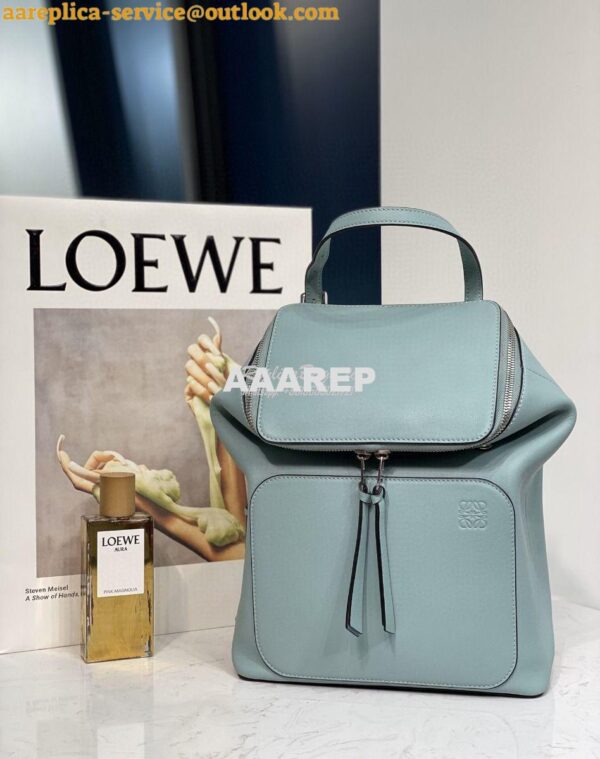 Replica Loewe Goya Small Backpack 66019 Light Blue 4