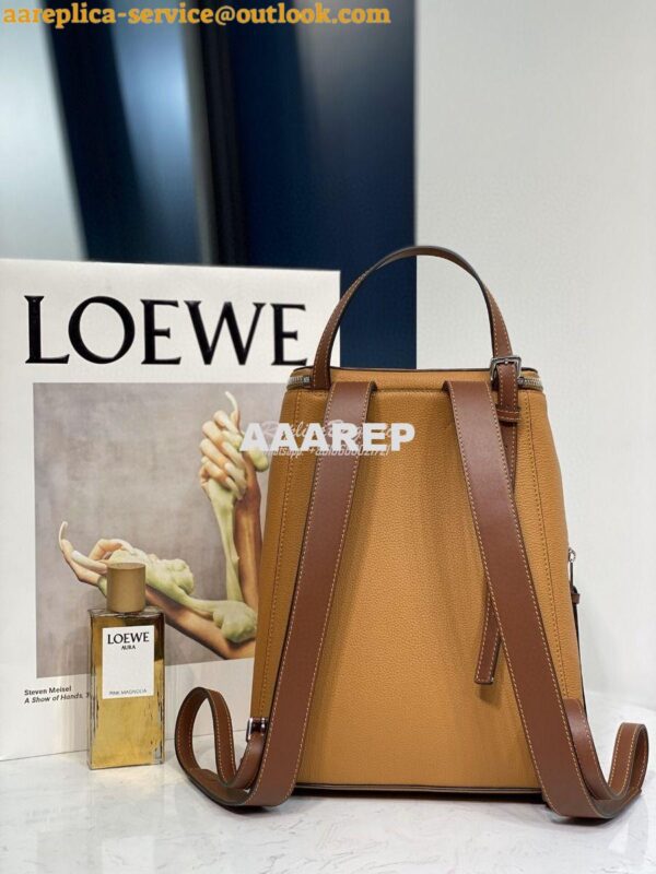 Replica Loewe Goya Small Backpack 66019 Light Caramel/Pecan 8