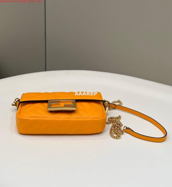 Replica Fendi 8BS017 Baguette Mini Orange leather 0135S bag 5