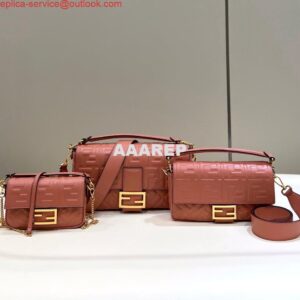 Replica Fendi 8BS017 Baguette Mini Pink leather 0135 bag