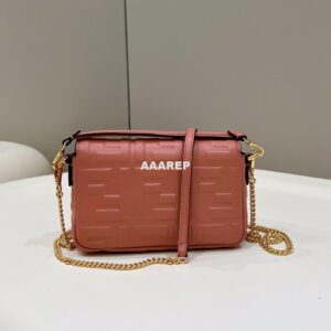 Replica Fendi 8BS017 Baguette Mini Pink leather 0135 bag 2