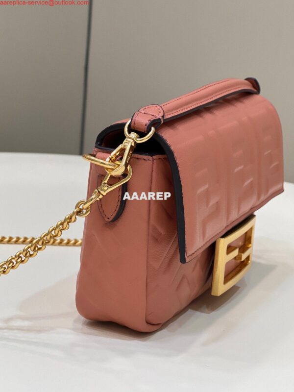 Replica Fendi 8BS017 Baguette Mini Pink leather 0135 bag 6