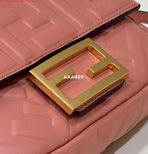 Replica Fendi 8BS017 Baguette Mini Pink leather 0135 bag 7