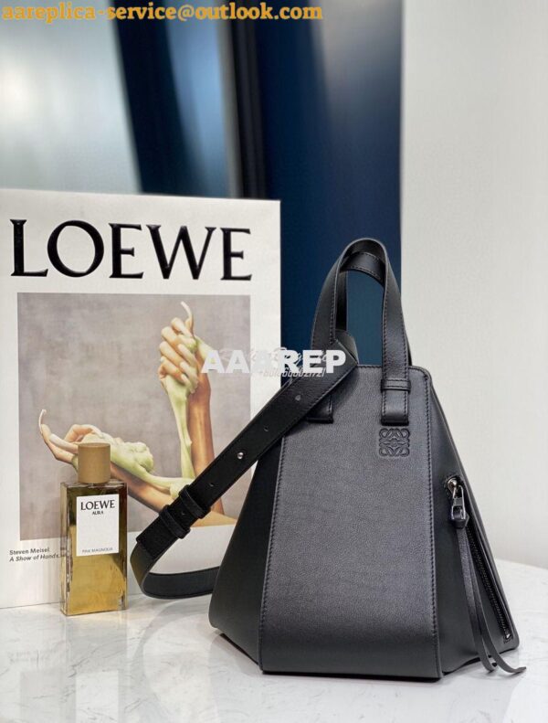 Replica Loewe Hammock Small Bag Smooth Calfskin 66031 Black 4