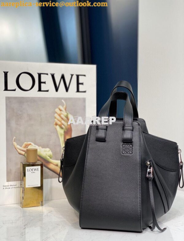 Replica Loewe Hammock Small Bag Smooth Calfskin 66031 Black 5