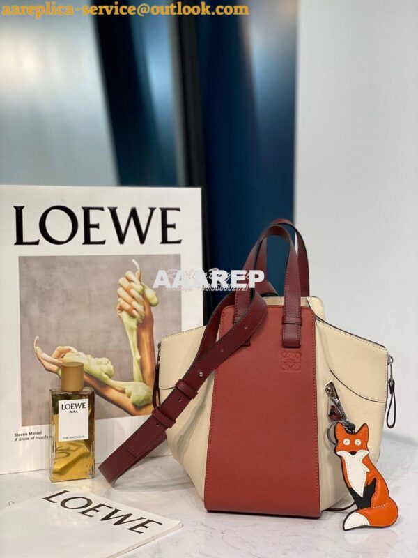 Replica Loewe Hammock Small Bag Smooth Calfskin 66031 Garnet/Ivory 3