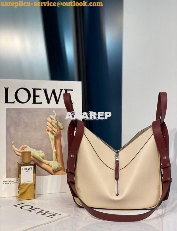 Replica Loewe Hammock Small Bag Smooth Calfskin 66031 Garnet/Ivory 7