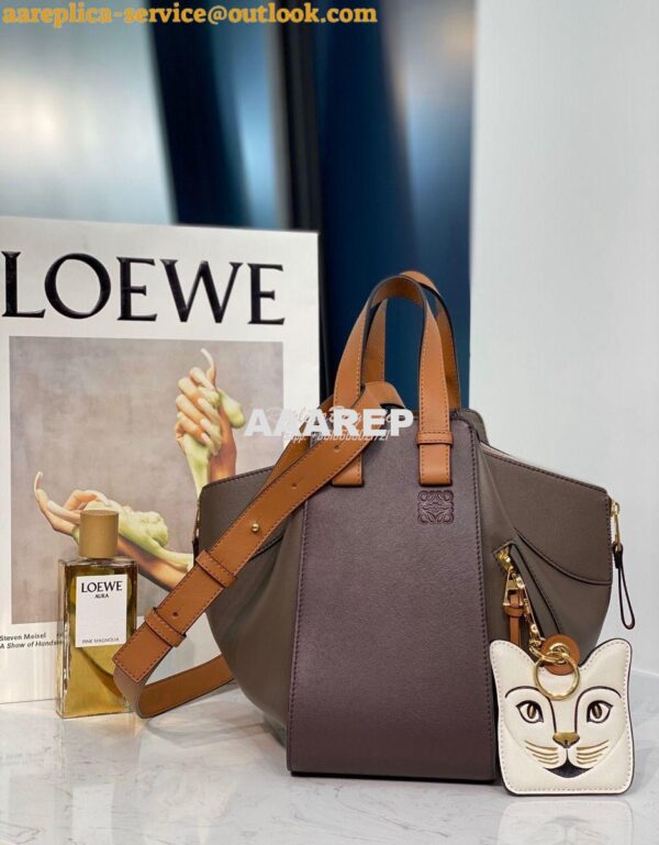 Replica Loewe Hammock Small Bag Smooth Calfskin 66031 Oxblood/Taupe 3