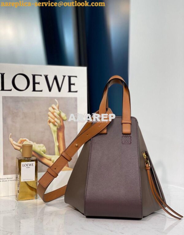 Replica Loewe Hammock Small Bag Smooth Calfskin 66031 Oxblood/Taupe 5