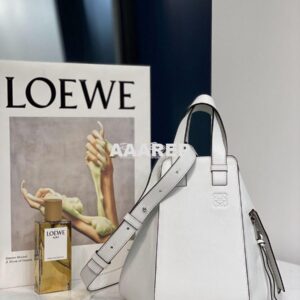 Replica Loewe Hammock Small Bag Smooth Calfskin 66031 White 2