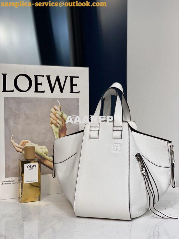 Replica Loewe Hammock Small Bag Smooth Calfskin 66031 White 5