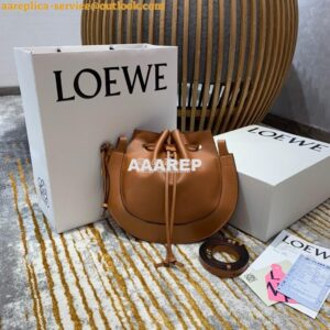 Replica Loewe Horseshoe Bag in Nappa Calf Leather Tan 446748