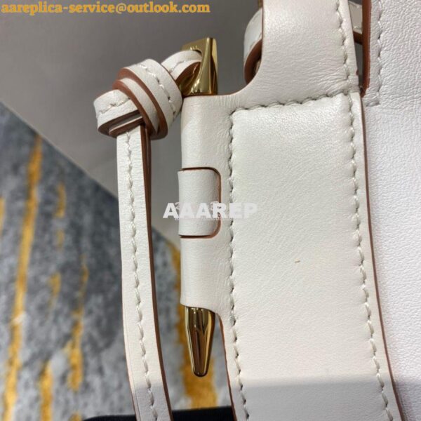 Replica Loewe Horseshoe Bag in Nappa Calf Leather White 446748 13