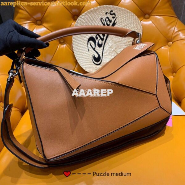 Replica Loewe Medium Puzzle Bag 63350 Tan 4