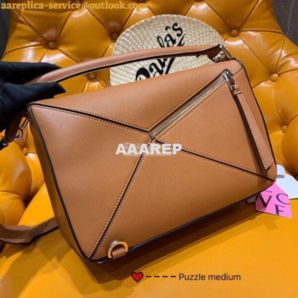 Replica Loewe Medium Puzzle Bag 63350 Tan 5