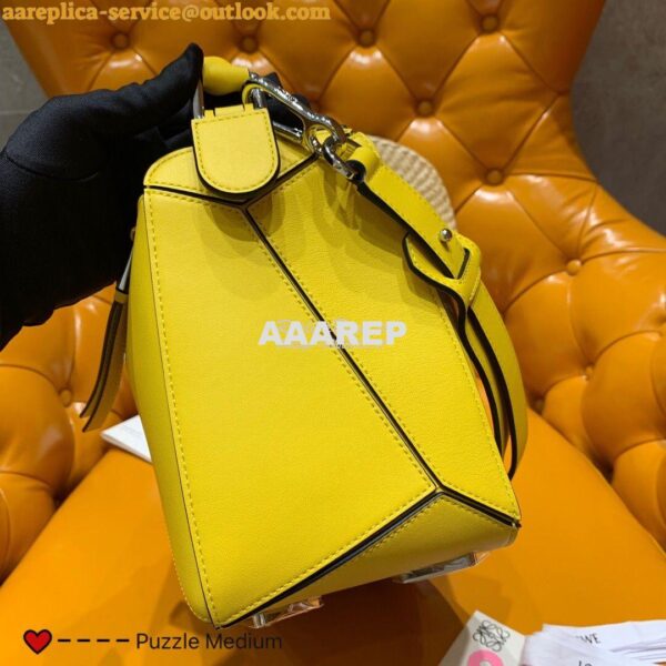 Replica Loewe Medium Puzzle Bag 63350 Yellow 6