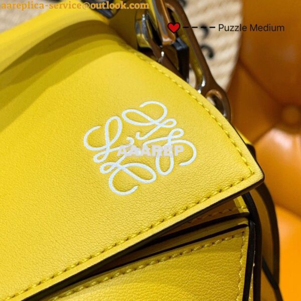 Replica Loewe Medium Puzzle Bag 63350 Yellow 8