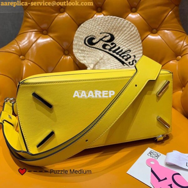 Replica Loewe Medium Puzzle Bag 63350 Yellow 14